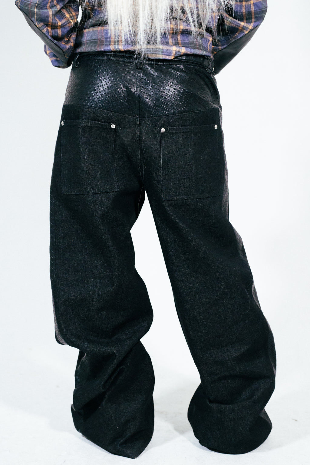 Agape Woven Leather Denim